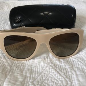 CHANEL Sunglasses Cream